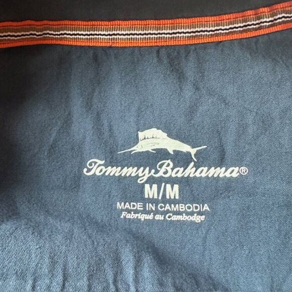 Tommy Bahama Deep Pacific Blue LS Quarter Zip Lightweight Jacket in Size Medium - Picture 3 of 6